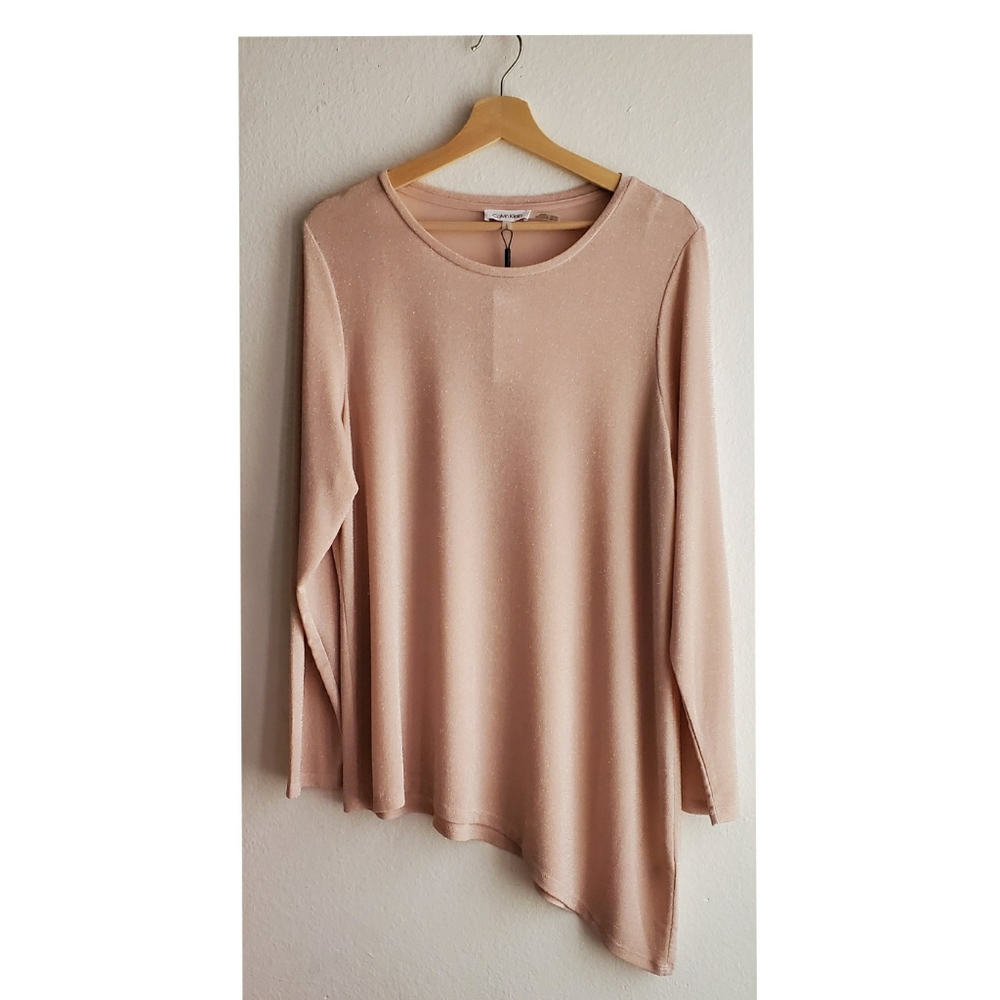 Calvin Klein Asymmetrical Top Sz L Pink⚡️⚡️⚡️
